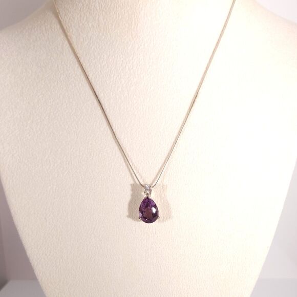Amethyst Pendant Necklace Pre-Loved - Picture 8 of 10